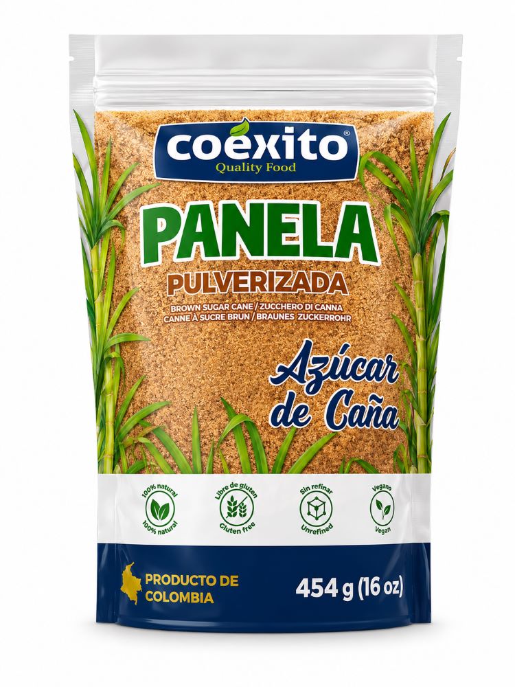 Panela Pulverizada – Grob gemahlene Panela aus Zuckerrohr – 400 g
