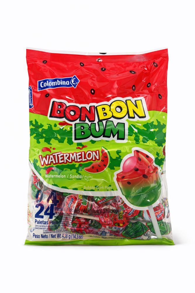 BON BON BUM Sandia - Lollies mit Kaugummikern
