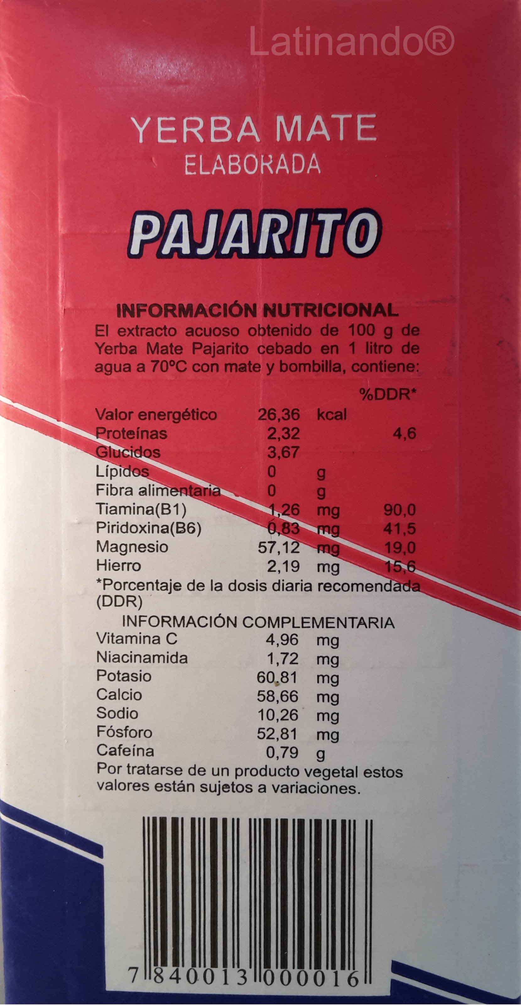 PAJARITO Tradicional 500g | Mate Tee | متة