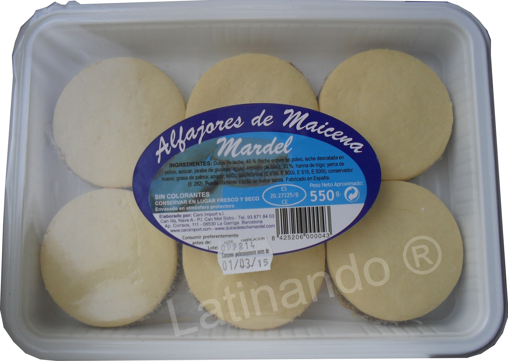 Alfajores de Maicena MARDEL - 6 Alfajores