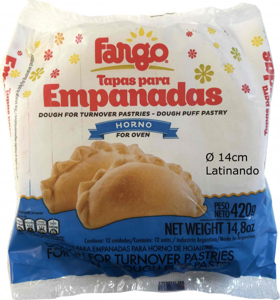 Empanadas Teig FARGO - OFEN - 8 x 12 Ø 14cm