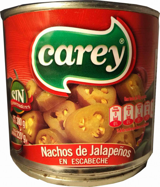 Nachos de Jalapeno - Jalapeno Chili in Scheiben - CAREY - 380g