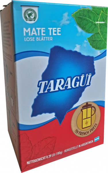 Taragüi PURE LEAF 180g - Mate Tee für FRENCH PRESS