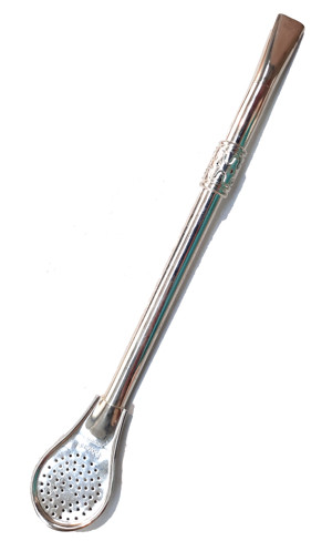 Bombilla de Alpaca Recta - Trinkhalm aus Alpaka Silver 19cm