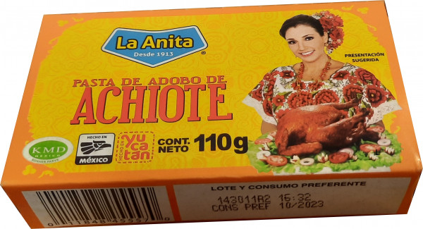 Annatto Paste - Pasta de Achiote - LA ANITA 110g
