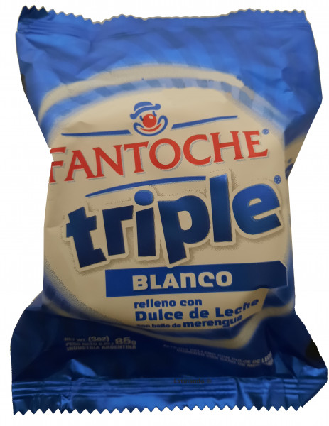 Alfajor Fantoche Triple Blanco 85g