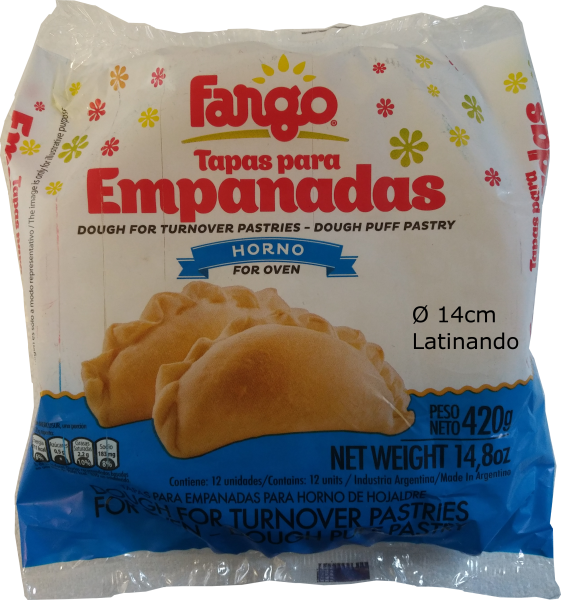 Empanadas Teig FARGO - OFEN - 8 x 12 Ø 14cm