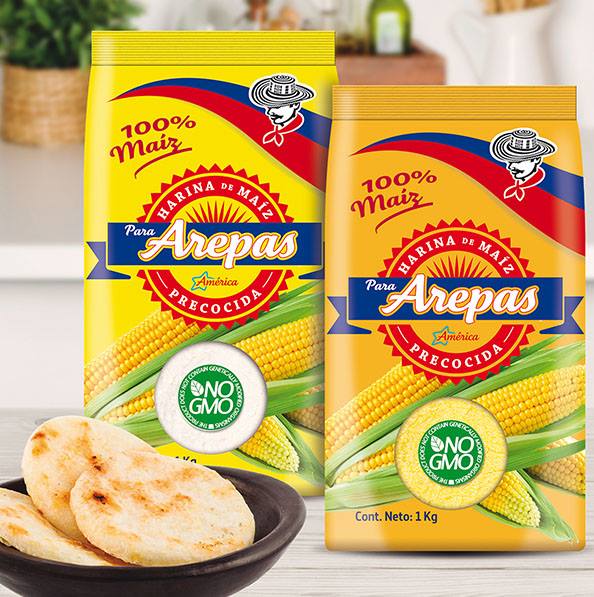 Vorgekochtes weißes Maismehl - Harina de maiz Blanco para Arepas - AMERICA  | Latinando ® - Mate Tea & Specialties from South America