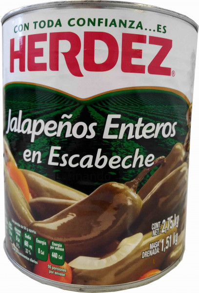Jalapeno Entero - HERDEZ - 2,75Kg