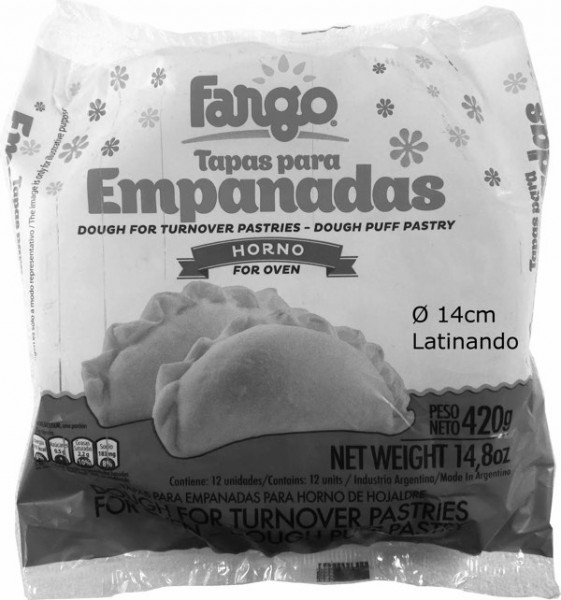 Empanadas Teig FARGO - OFEN - 8 x 12 Ø 14cm *DAUERHAFT NICHT LIEFERBAR*
