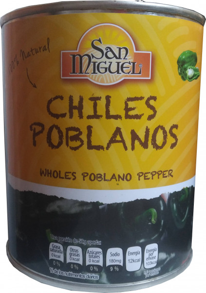 Chile Poblano Entero San Miguel - 780g