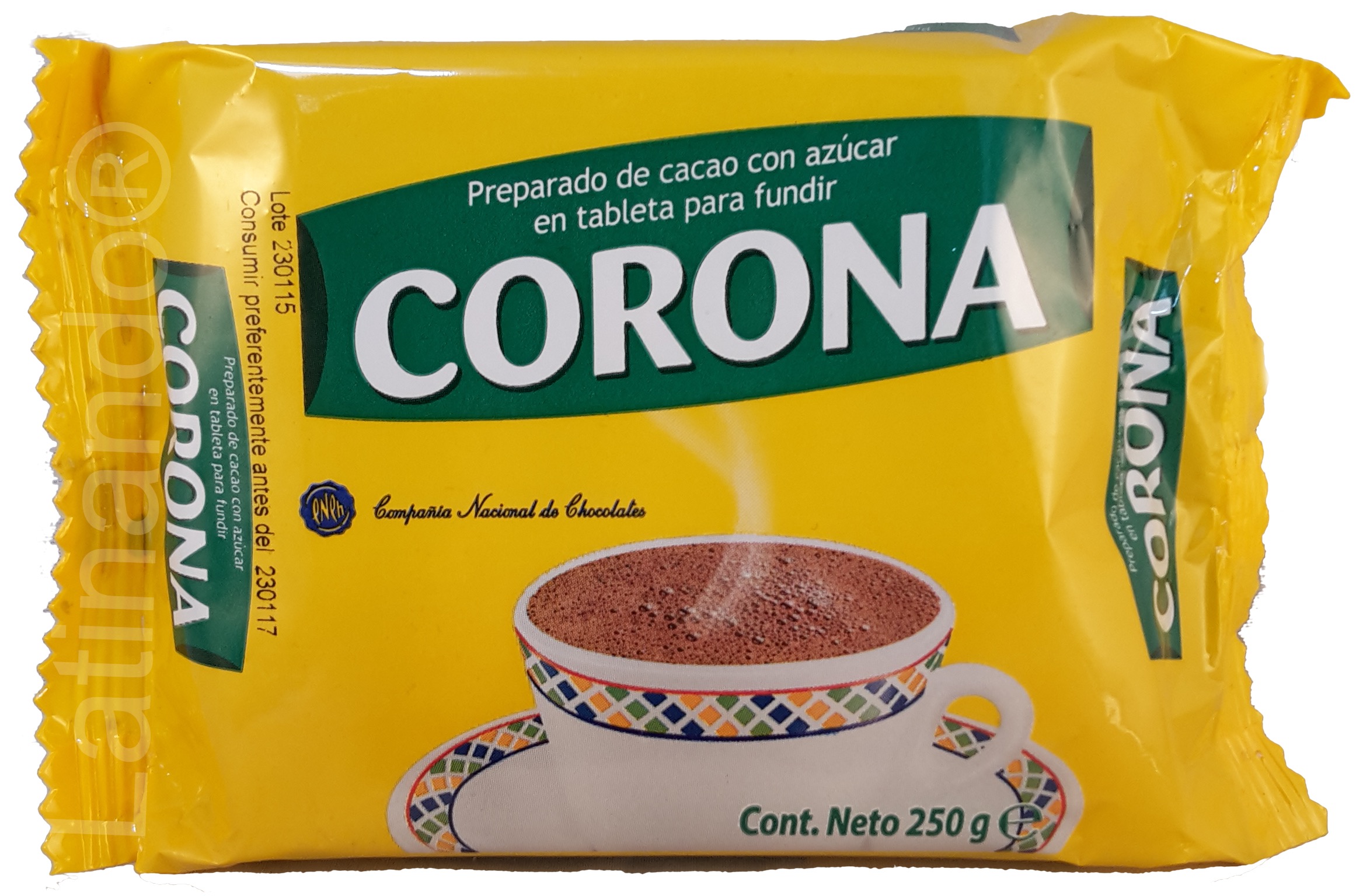 Chocolate CORONA Tradicional Colombia Latinando ® Alimentos y