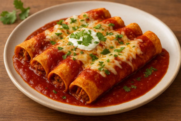 Enchiladas-mit-roter-Sauce-latinando