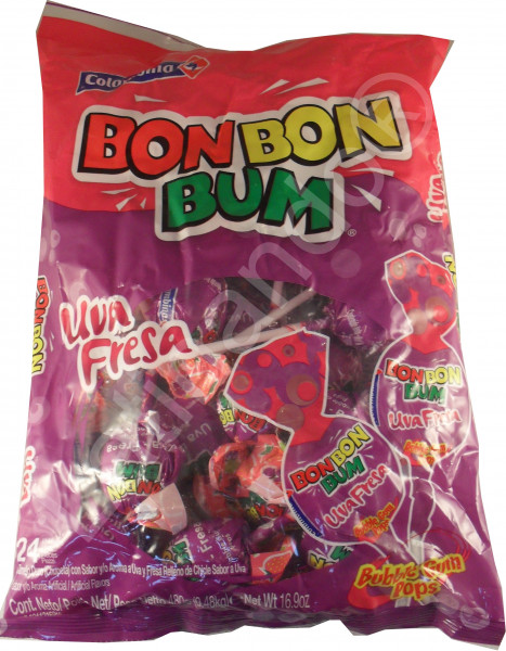 BON BON BUM - Uva Fresa - Lollipop Lollies